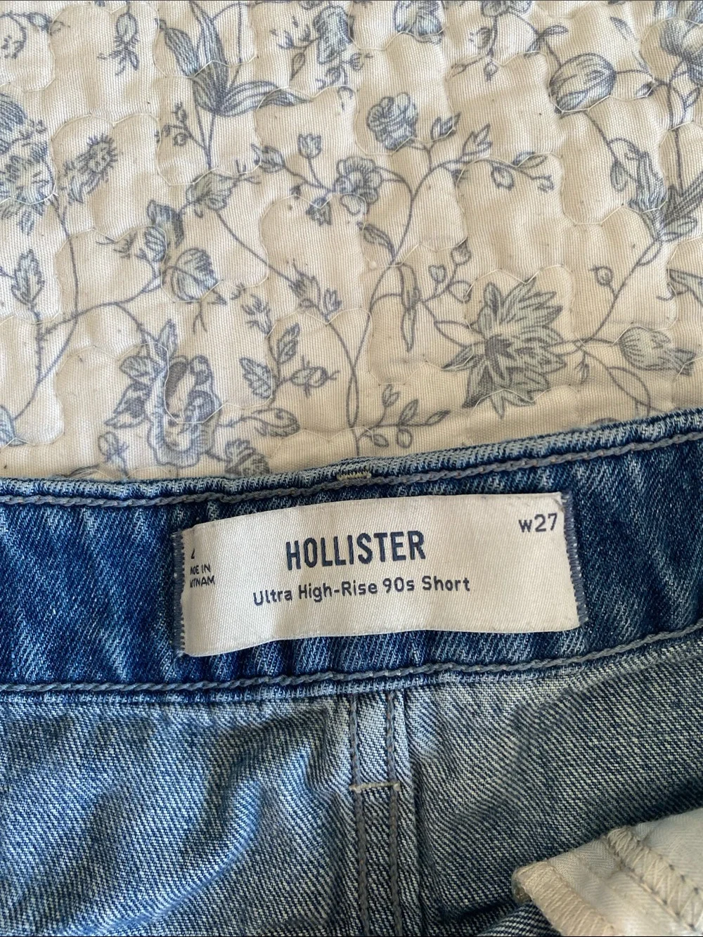 Hollister Medium Blue Distressed Denim Shorts